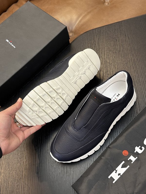 Kiton 남성 송아지가죽 운동화 001-287119