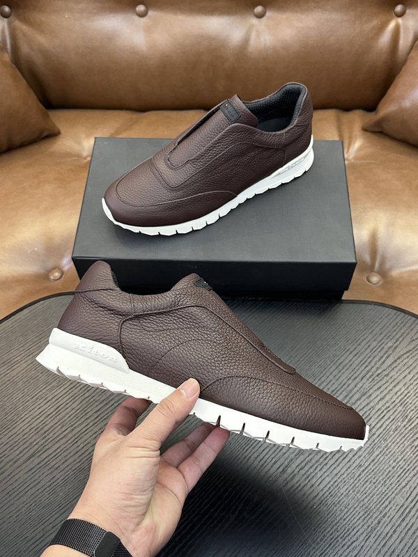 Kiton 남성 송아지 가죽 운동화 001-287120