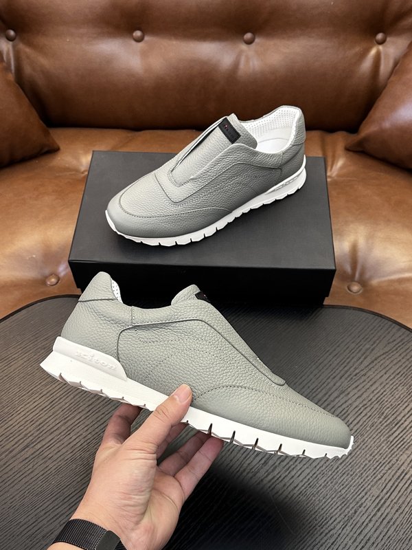 Kiton 남성 송아지가죽 운동화 001-287122