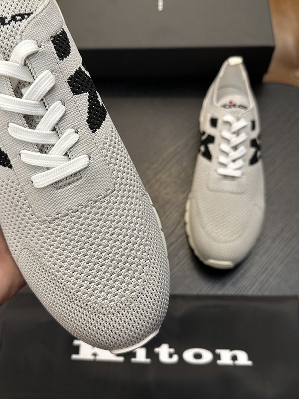 Kiton 남성 니트 소재 운동화 001-287129