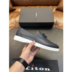 Kiton 남성 소가죽 운동화 001-287138