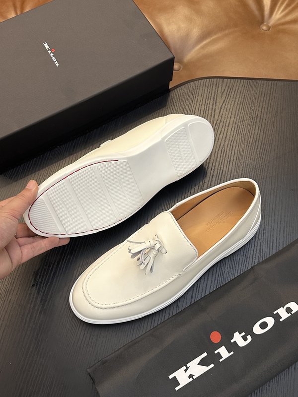 Kiton 남성 소가죽 스니커즈 001-287141
