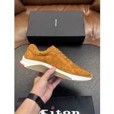 Kiton 남성용 송아지가죽 운동화 001-287150