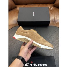 Kiton 남성 송아지가죽 운동화 001-287151