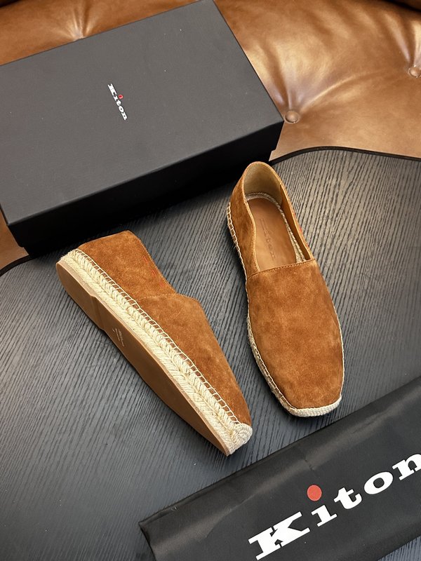 Kiton 남성 송아지가죽 스니커즈 001-287158