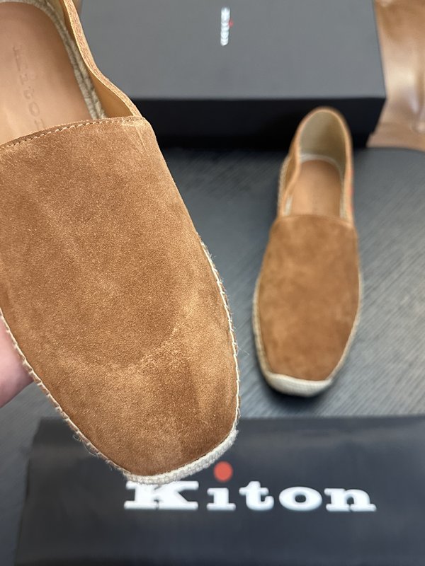 Kiton 남성 송아지가죽 스니커즈 001-287158