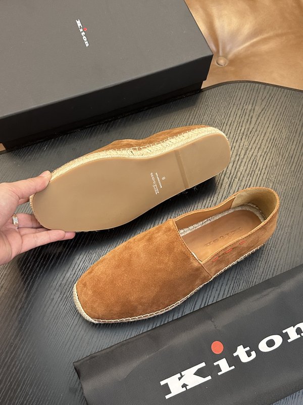 Kiton 남성 송아지가죽 스니커즈 001-287158