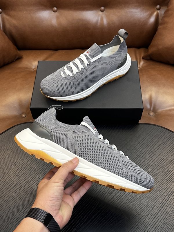 Kiton 남성용 니트 소재 스니커즈 001-287165