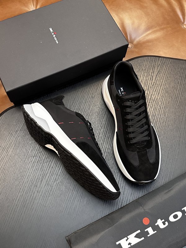 Kiton 소가죽 남성 운동화 001-287178