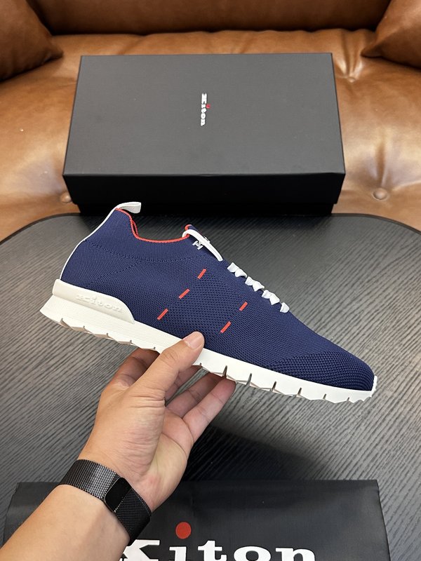 Kiton 남성용 니트 운동화 오리지널 아웃솔 1:1 001-287180