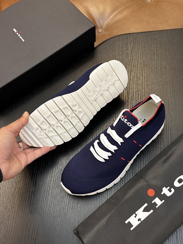 Kiton 남성용 니트 운동화 오리지널 아웃솔 1:1 001-287180