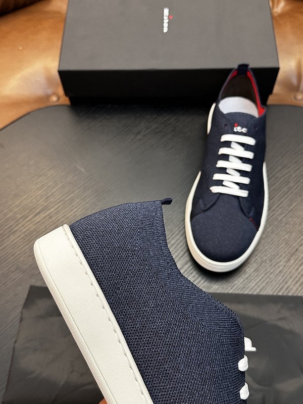 Kiton 남성 니트 소재 운동화 001-287196
