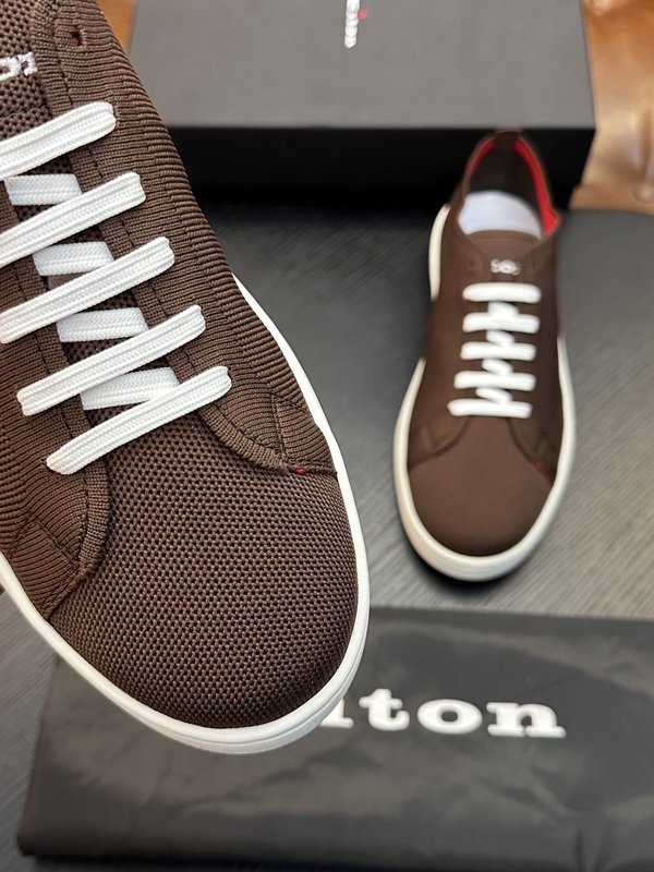 Kiton 남성 니트 소재 운동화 001-287197