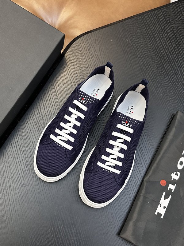 Kiton 남성 니트 소재 운동화 001-287202