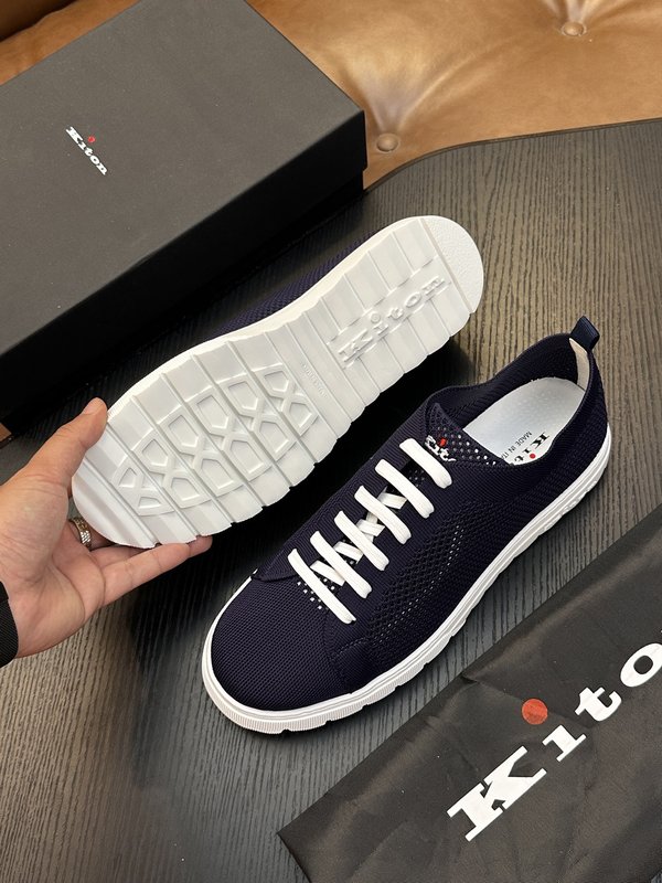 Kiton 남성 니트 소재 운동화 001-287202