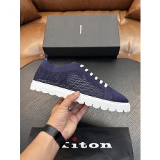 Kiton 남성 니트 소재 운동화 001-287202