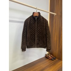 LV 풀프린트 압착 스웨이드 양가죽 스탠드칼라 자켓 001-287275